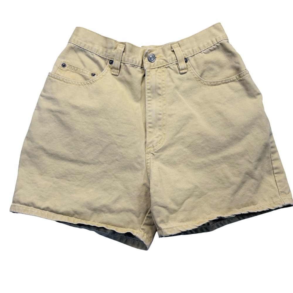 Pepe Jeans Heidi Shorts Womens 5/6 Vintage High Waisted Cotton Denim Yellow